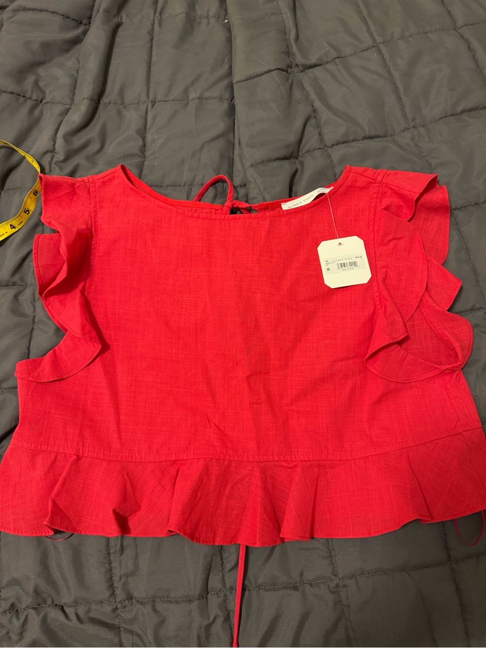 Altar'd State Bright Red Ruffle Set - Picture 3 of 5